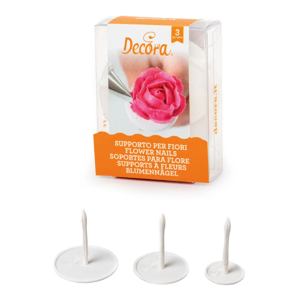 Decora set van 3 flower nails bij cake, bake & love 3 Set van 3 flower nails