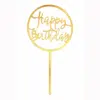 Caketopper happy birthday gold round bij cake, bake & love 2 Caketopper happy birthday gold round bij cake, bake & love 1