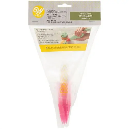 Wilton disposable bags & tips #1m pk/6