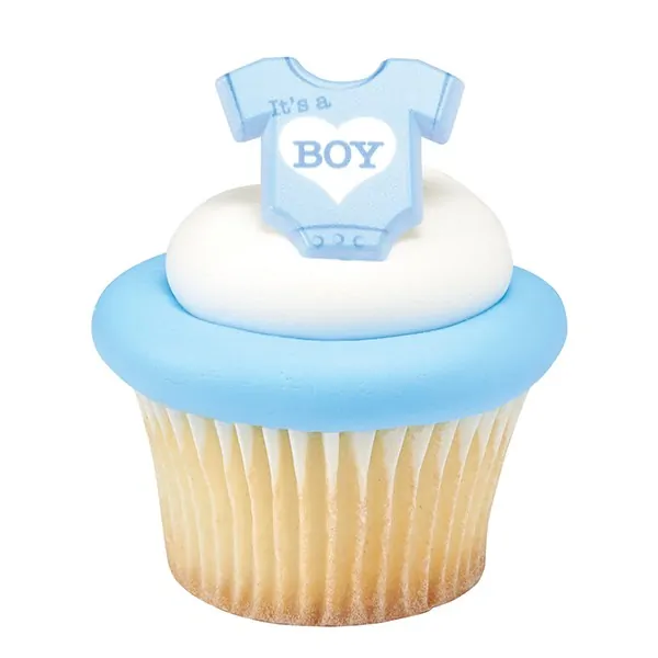 Cupcake ringen it's a boy 12 stuks bij cake, bake & love 5 Cupcake ringen it's a boy 12 stuks