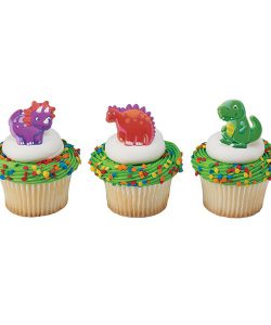 Cupcake ringen Dinosaurus 12 stuks