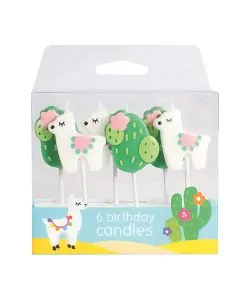 Lama en cactus kaarsjes 6 stuks