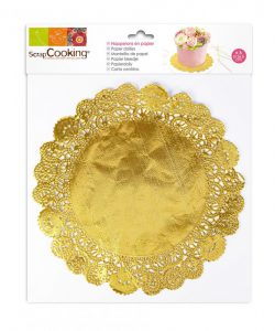 Doilies Goud doorsnede 26,5 cm pk/6