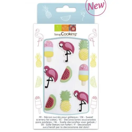 Suikerdecoratie summer pk/15