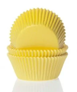 House of Marie Mini Baking Cups Geel pk/60