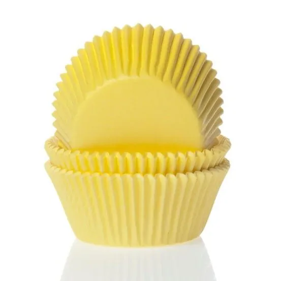 House of marie mini baking cups geel pk/60 bij cake, bake & love 4 House of marie mini baking cups geel pk/60