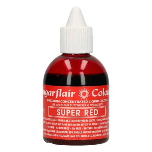 Sugarflair liquid colour super red 60ml