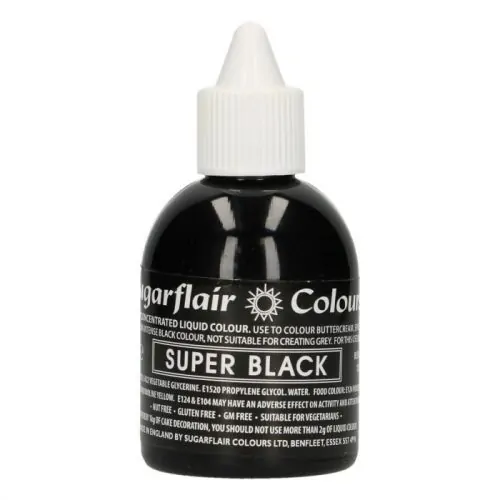 Sugarflair liquid colour super black 60ml