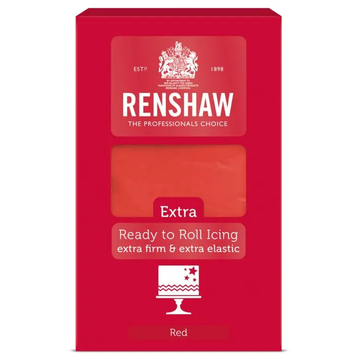 Renshaw rolfondant extra 1kg - red bij cake, bake & love 4 Renshaw rolfondant extra 1kg - red
