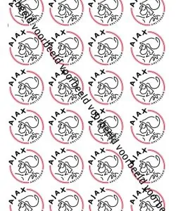 Eetbare Cupcakeprint Ajax - 24 cupcake rondjes