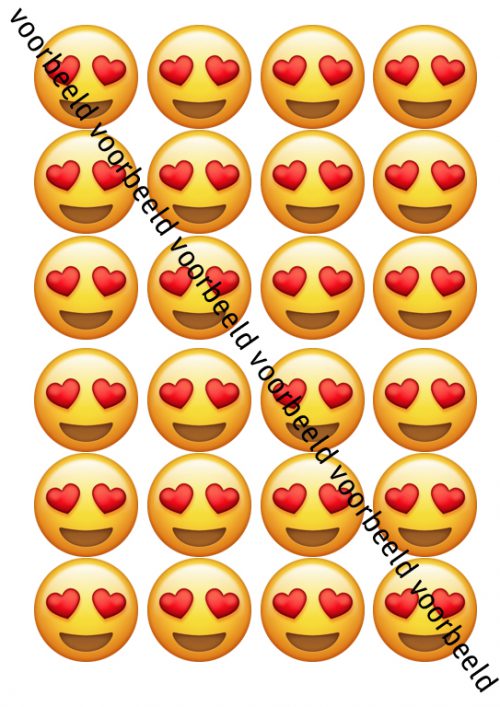 Emoji heart eyes 24 cupcakes bij cake, bake & love 5