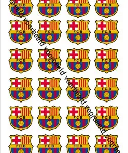 Eetbare Cupcakeprint FC Barcelona 2 - 24 cupcake rondjes