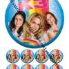 Eetbare taartprint k3 - 18 cm rond + 8 cupcake rondjes bij cake, bake & love 1