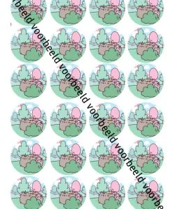 Eetbare Cupcakeprint Pusheen 2 - 24 cupcake rondjes