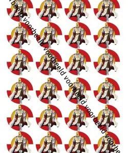 Eetbare Cupcakeprint Ridder - 24 cupcake rondjes