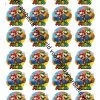 Eetbare cupcakeprint super mario 1 - 24 cupcake rondjes bij cake, bake & love 1