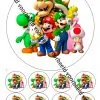 Eetbare taartprint super mario 2 - 18 cm rond + 8 cupcake rondjes bij cake, bake & love 3