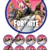 Eetbare taartprint fortnite 2 - 18 cm rond rond + 8 cupcake rondjes bij cake, bake & love 3