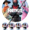 Eetbare taartprint fortnite 4 - 18 cm rond rond + 8 cupcake rondjes bij cake, bake & love 1