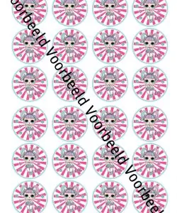 Eetbare Cupcakeprint LOL Surprise - 24 cupcake rondjes