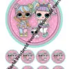 Eetbare taartprint lol surprise 2 - 18 cm rond + 8 cupcake rondjes bij cake, bake & love 1