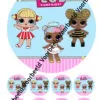 Eetbare taartprint lol surprise 4 - 18 cm rond + 8 cupcake rondjes bij cake, bake & love 1