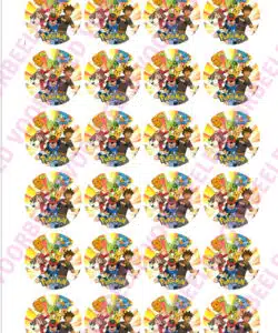 Eetbare Cupcakeprint Pokémon - 24 cupcake rondjes