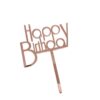 Caketopper happy birthday art deco pink bij cake, bake & love 1