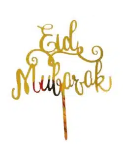 Caketopper Eid Mubarak Tekst Goud