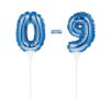 Ballon cake topper blauw nummer 5