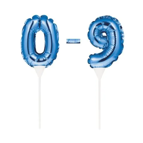 Ballon cake topper blauw nummer 7