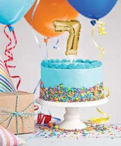 Ballon Cake Topper goud nummer 7 (2)