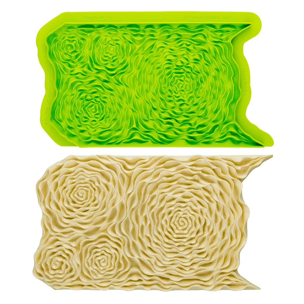 Marvelous molds - rosette ruffle simpress mould bij cake, bake & love 5 Marvelous molds - rosette ruffle simpress mould