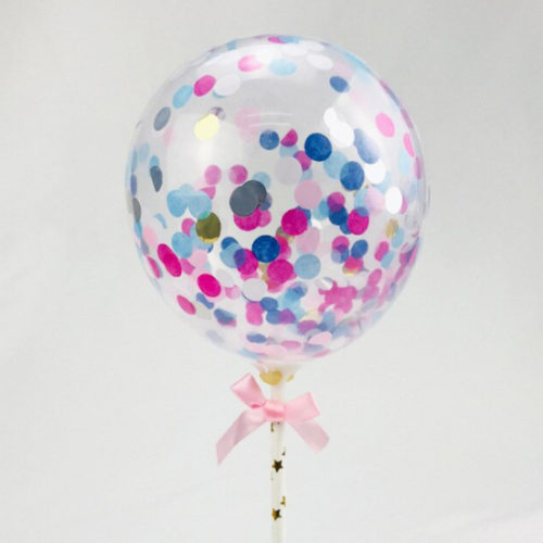 Ballon caketopper confetti ballon multi color bij cake, bake & love 5