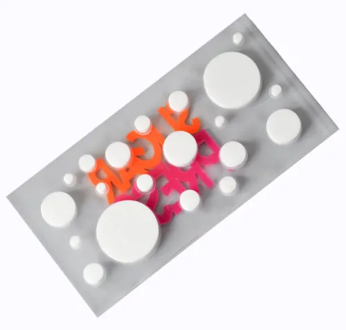 Sugar press multi dot pattern rectangle