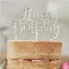 Wooden cake topper happy birthday bij cake, bake & love 1