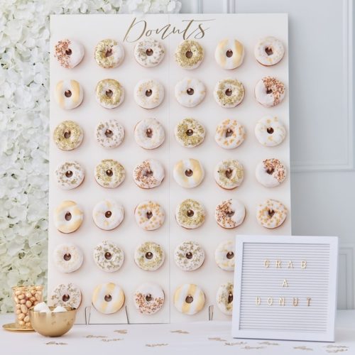 Donut wall large - gold wedding