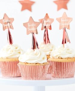 Cupcake toppers - Rose Gold