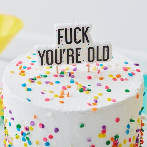 Candle - fuck you're old bij cake, bake & love 3