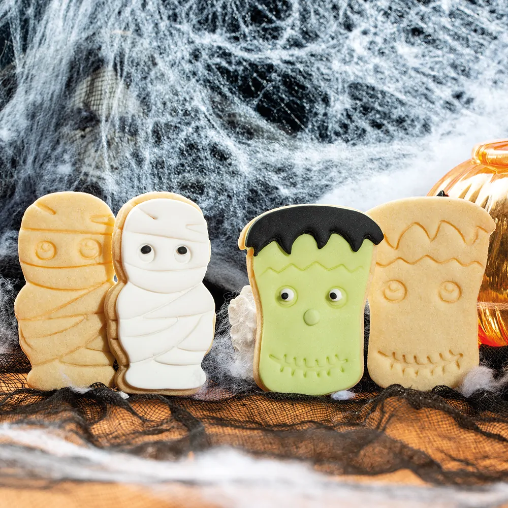Koekjesuitsteker set mummy en frankenstein bij cake, bake & love 7 Koekjesuitsteker set mummy en frankenstein - afbeelding 3