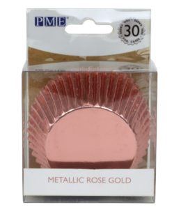 PME Baking Cups Metallic Rose Gold pk/30