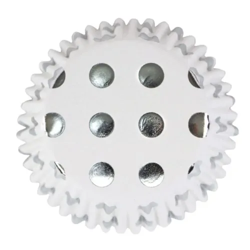 Pme foil lined baking cups silver polka dot pk/30 (2)