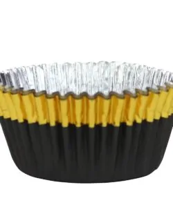 PME Foil Lined Baking Cups Black with Gold Trim pk/30 (2)