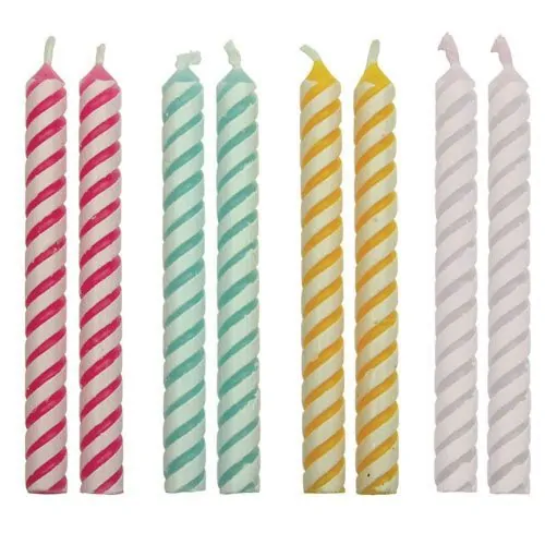 Pme candles striped pk/24