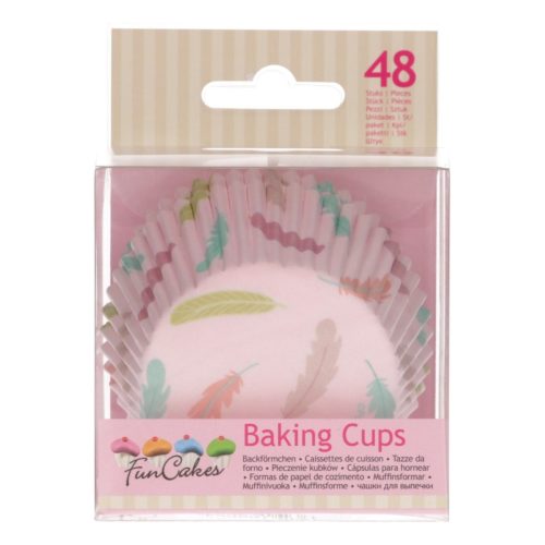 Funcakes baking cups -pastel feathers- pk/48
