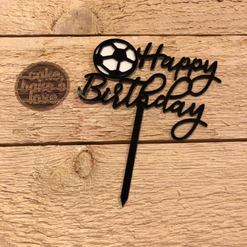 Caketopper happy birthday voetbal bij cake, bake & love 5