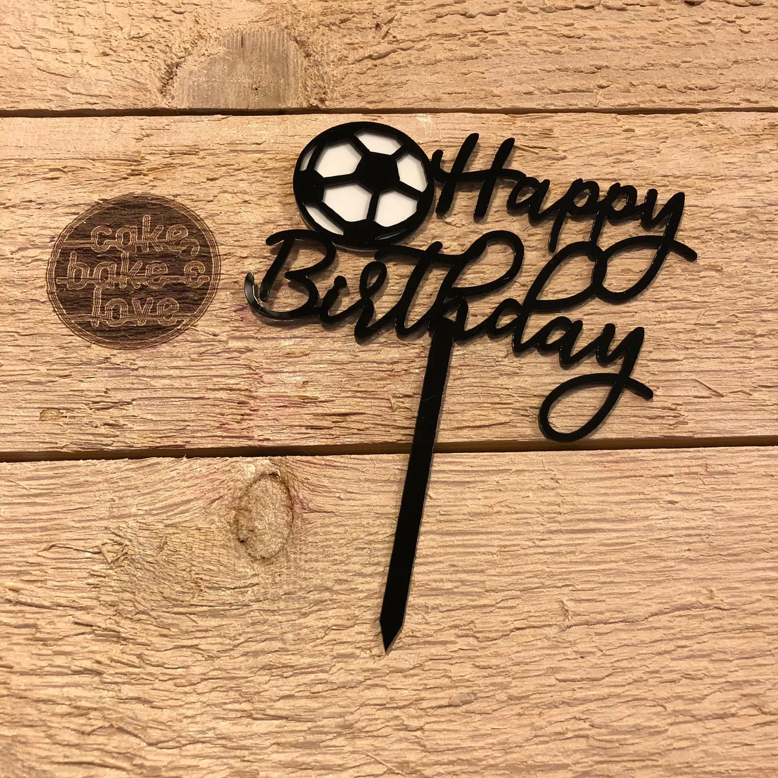 Caketopper happy birthday voetbal bij cake, bake & love 5 Caketopper happy birthday voetbal