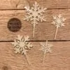 Caketopper snowflakes glitter wit bij cake, bake & love 3