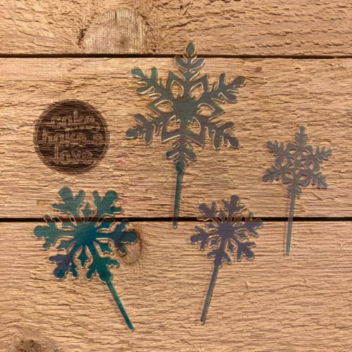 Caketopper snowflakes glimmend blauw bij cake, bake & love 5