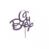 Caketopper oh baby paars bij cake, bake & love 1